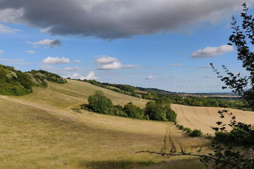 Romantic Shepherds Hut With Stunning Sunsets Hollingbourne Exterior photo